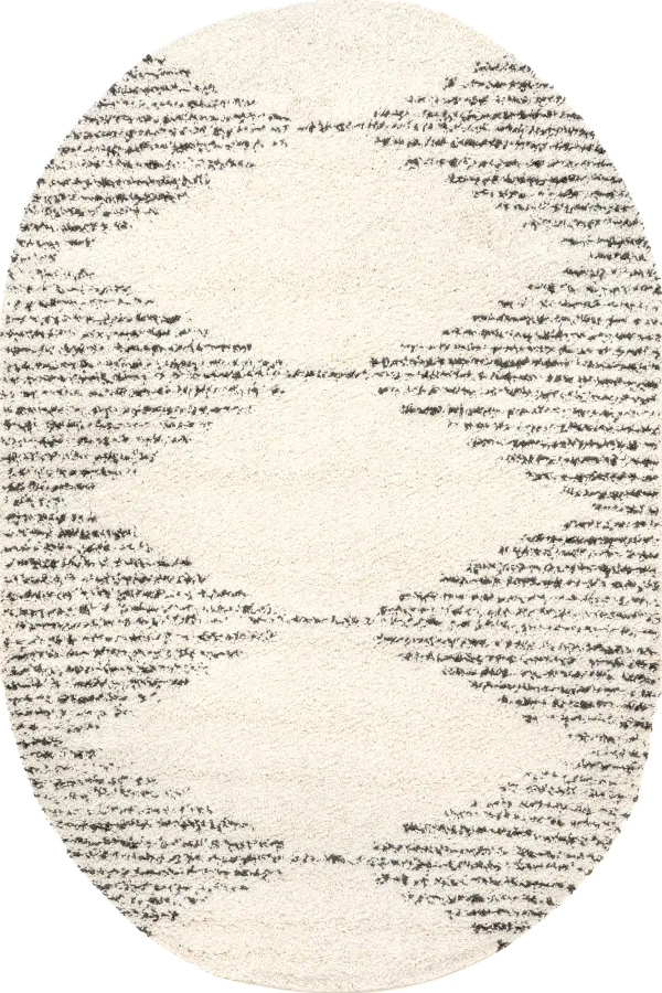 Moroccan Diamond Pinstripes Tassel Rug