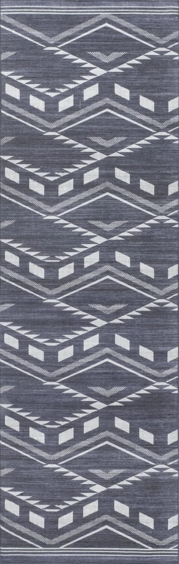 Natalia Chevrons Washable Indoor/Outdoor Rug
