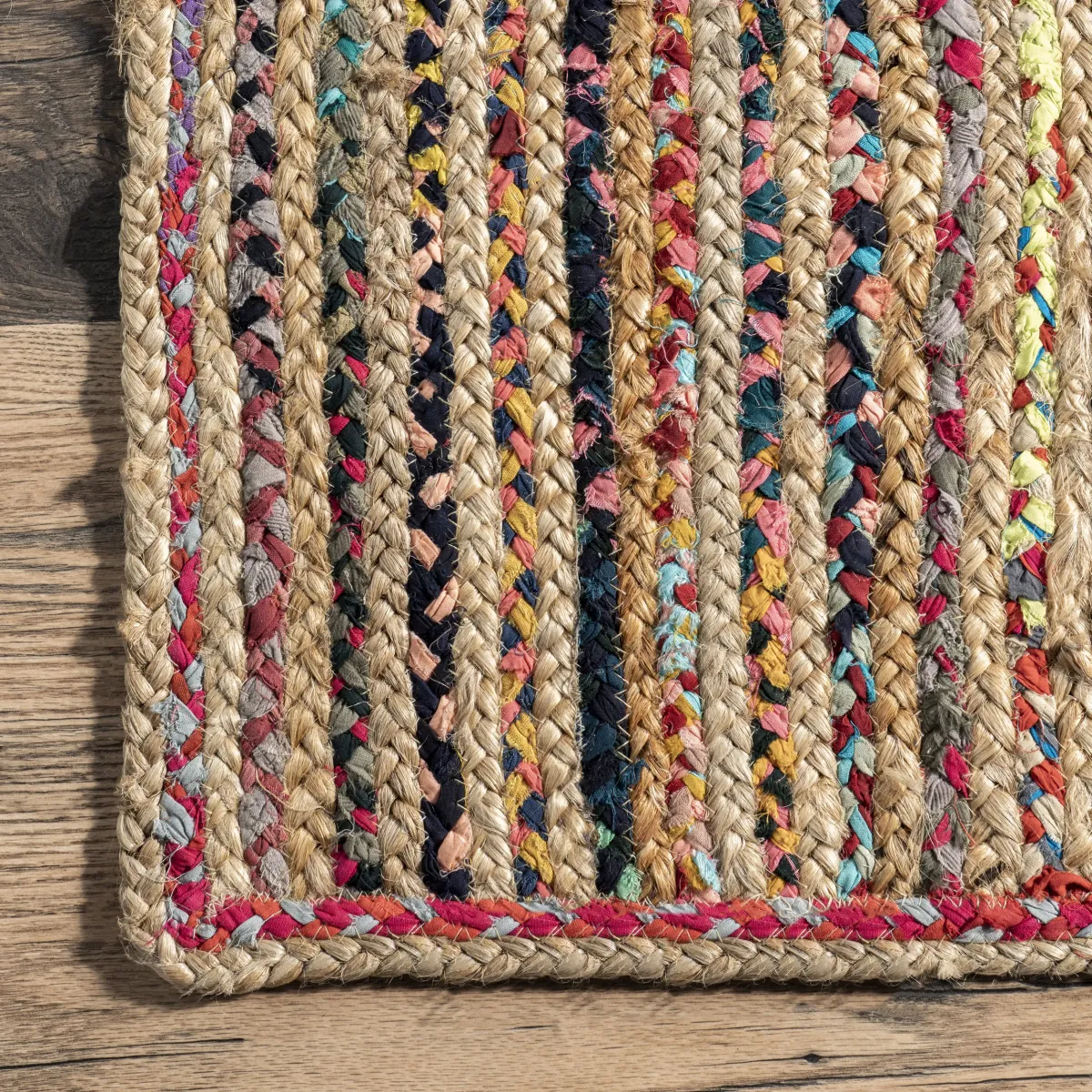 Braided Chindi Spectrum Jute Rug