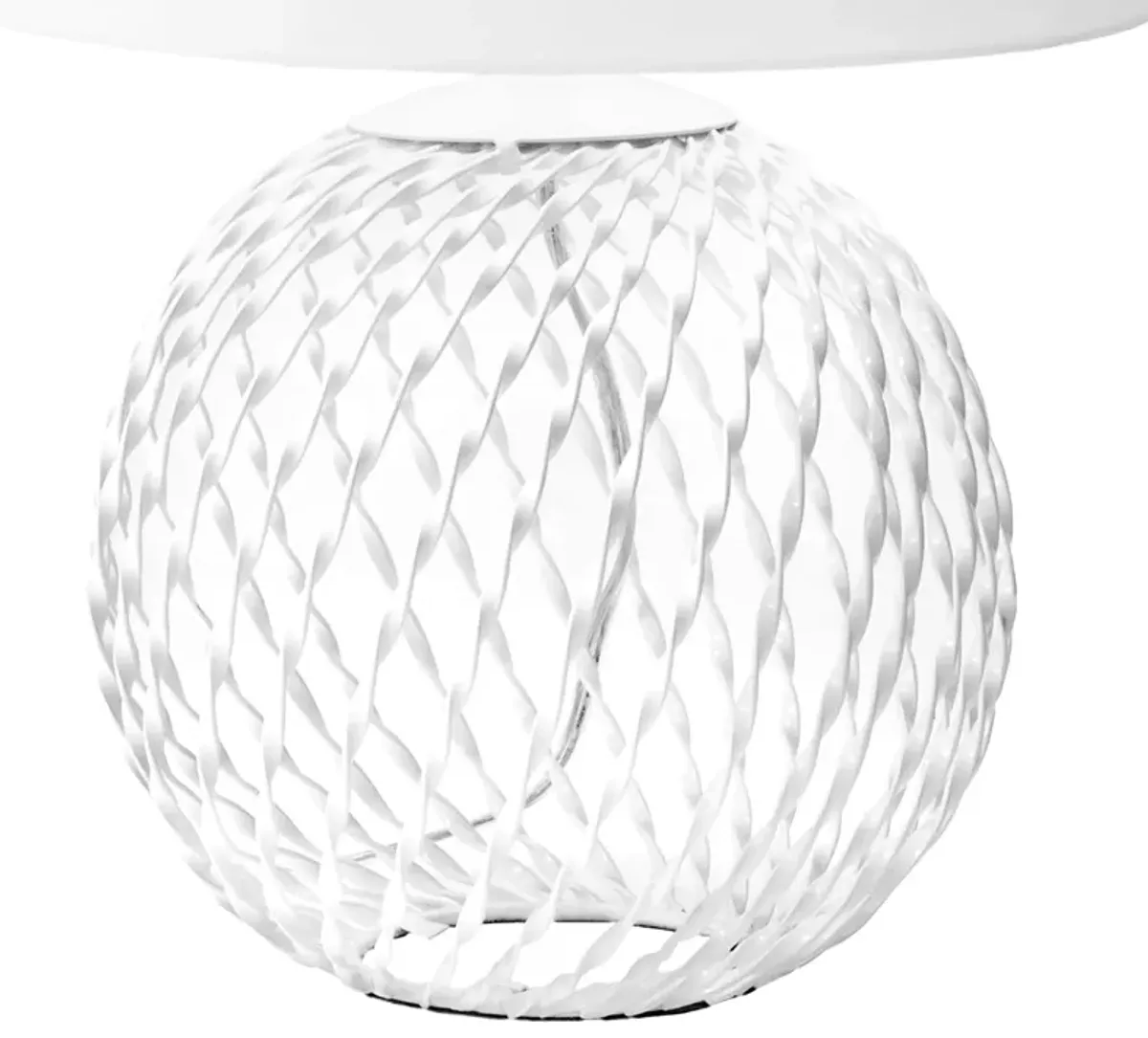 20-inch Iron Wire Mesh Globe Table Lamp