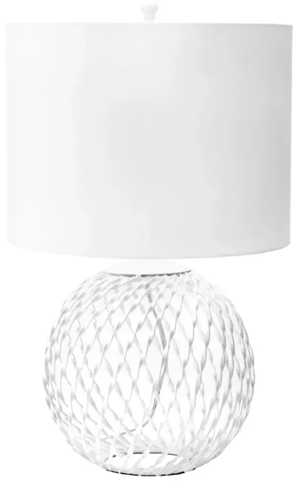 20-inch Iron Wire Mesh Globe Table Lamp