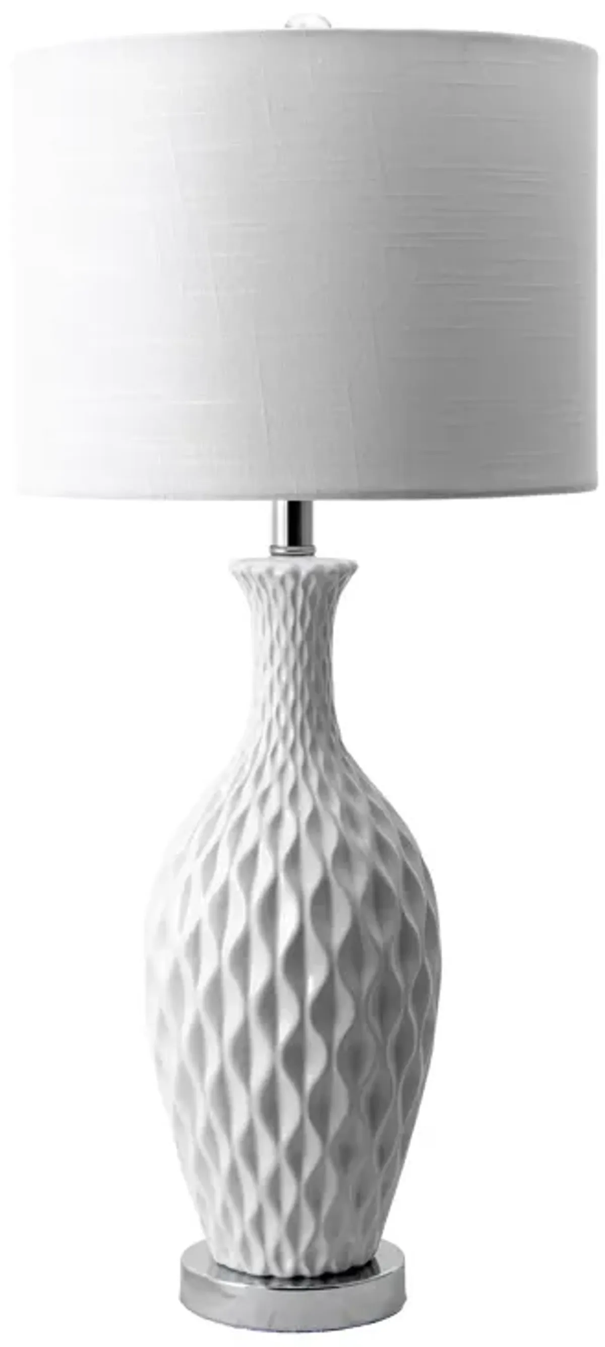 28-inch Diamante Textured Ceramic Table Lamp