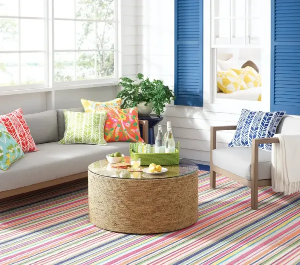 Summer Stripe Handwoven Indoor/Outdoor Rug