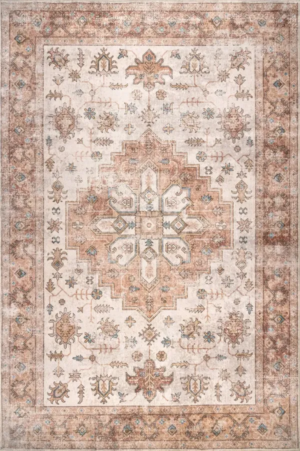 Mara Medallion Spill Proof Washable Rug