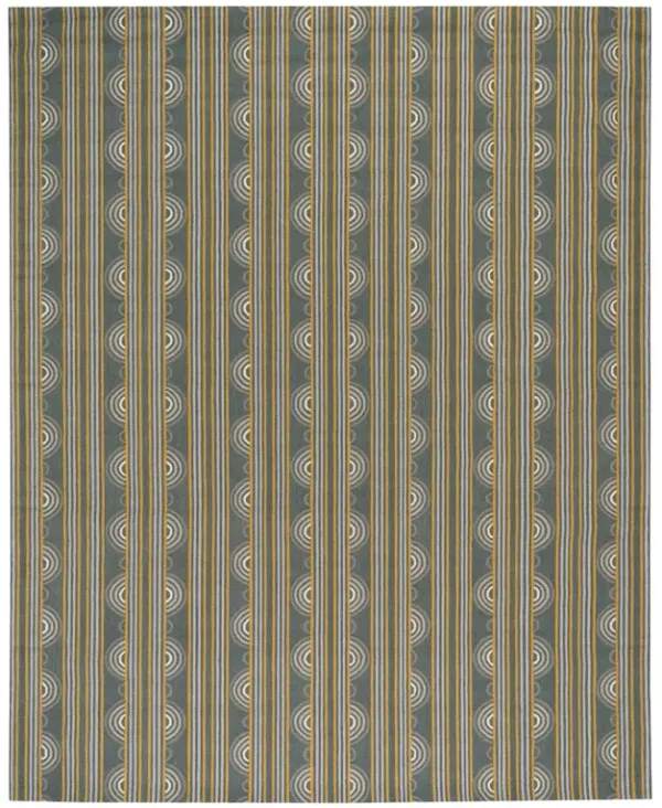 Button Hand Micro Hooked Wool Rug