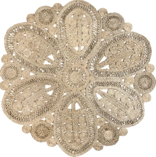 Braided Floral Blossom Rug