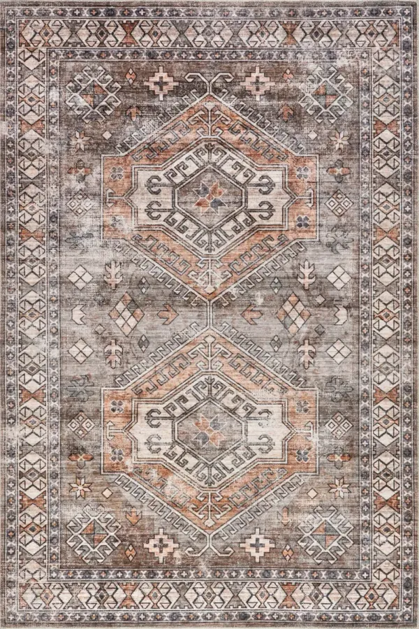 Nordic Emblems Spill Proof Washable Rug