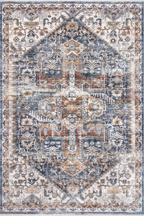 Idina Bordered Medallion Rug