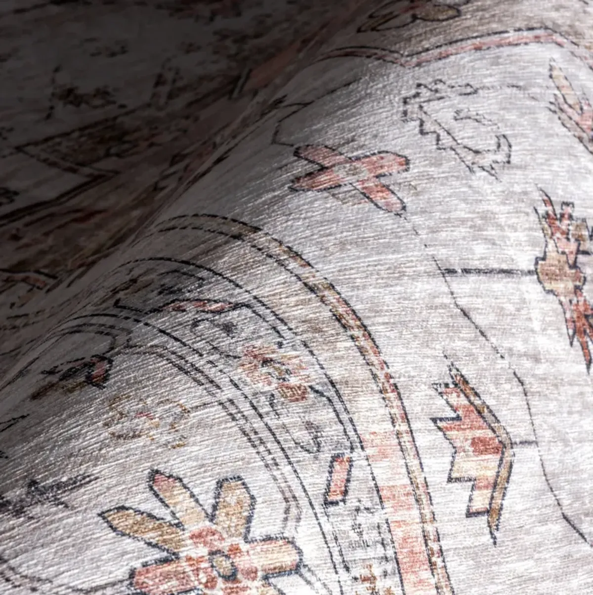 Francis Cartouche Medallion Spill Proof Washable Rug