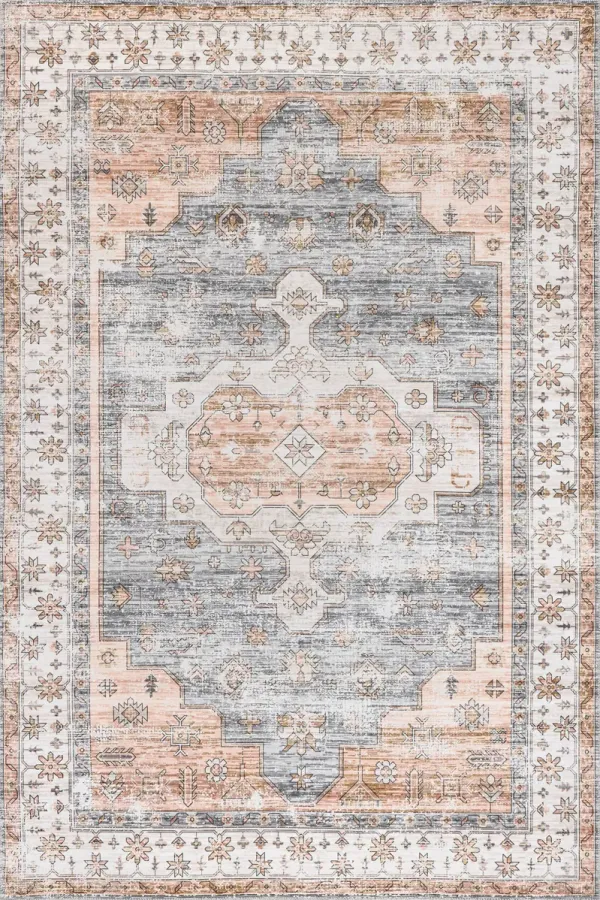 Francis Cartouche Medallion Washable Rug