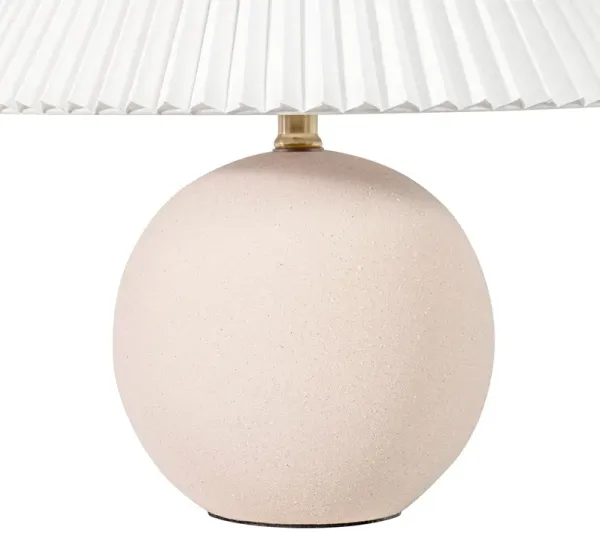 17-inch Ceramic Pleated Table Lamp