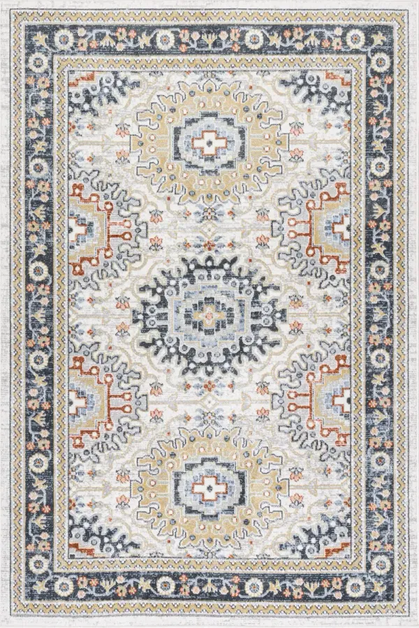Madilyn Medallion Washable Rug