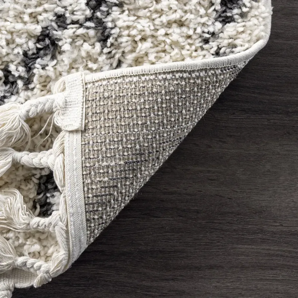Moroccan Diamond Tassel Rug