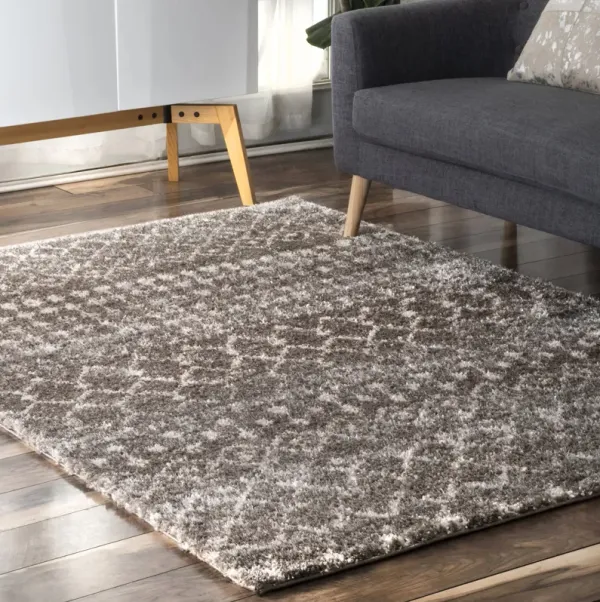 Moroccan Trellis Soft Shag Rug
