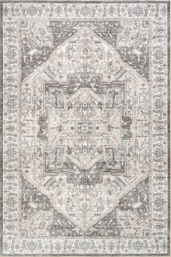 Atrium Medallion Washable Rug