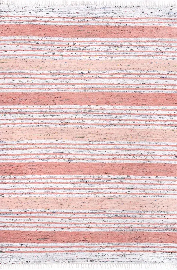 Flatwoven Mottled Stripes with Tassels Rug