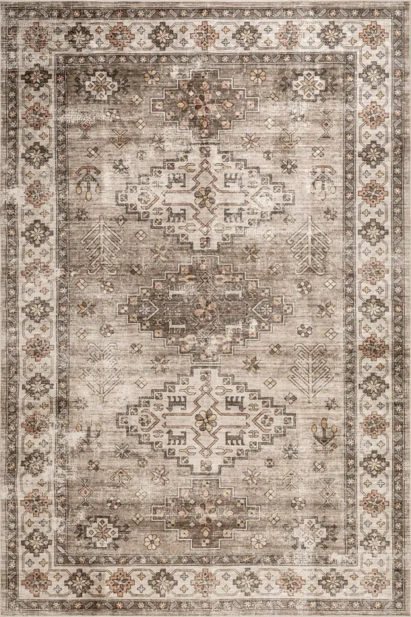 Barbary Distressed Spill Proof Washable Rug