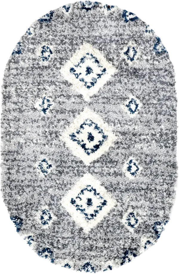 Diamond Totem Shag With Tassels Rug