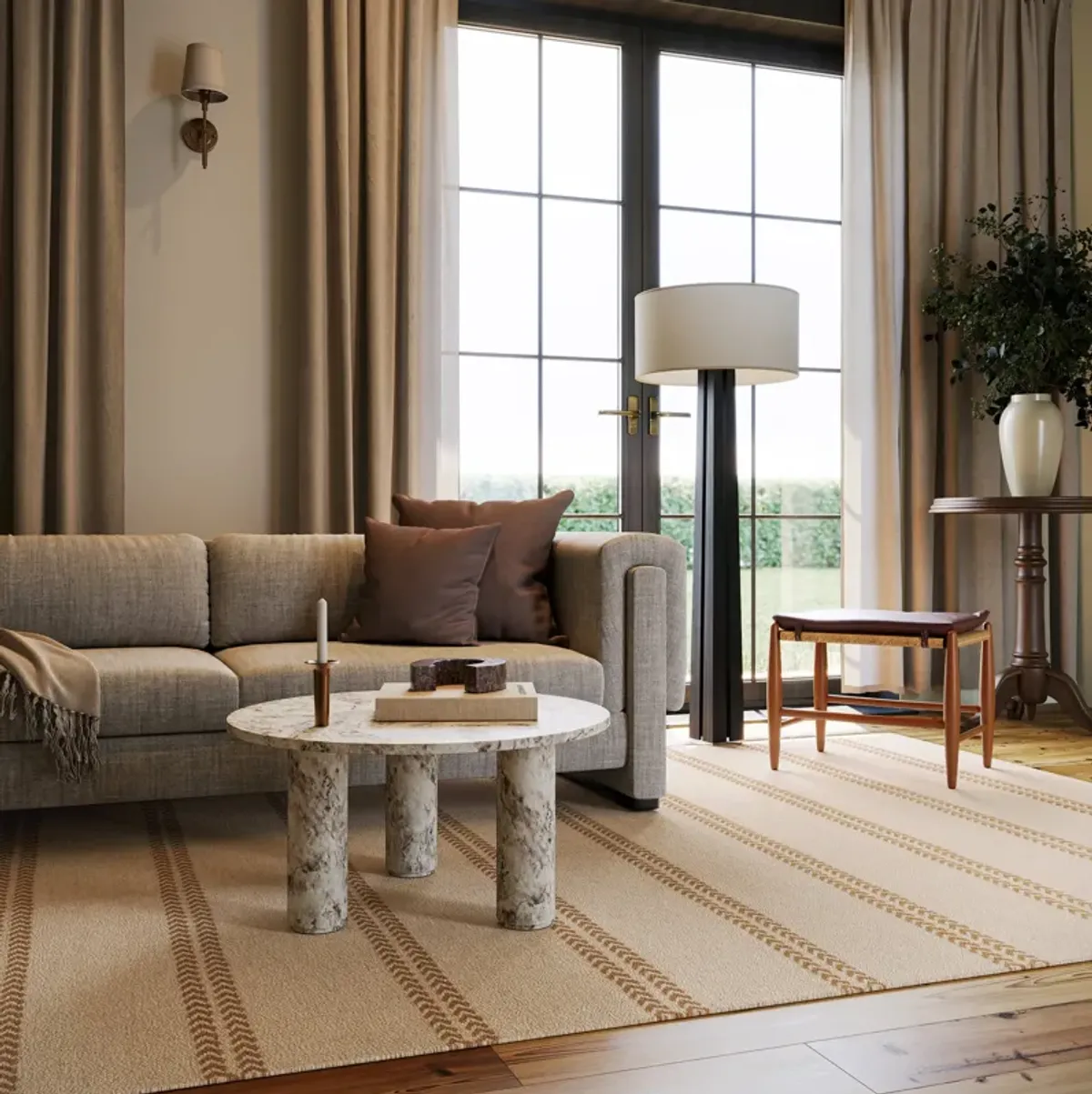 York Striped Wool Rug by Nate Berkus