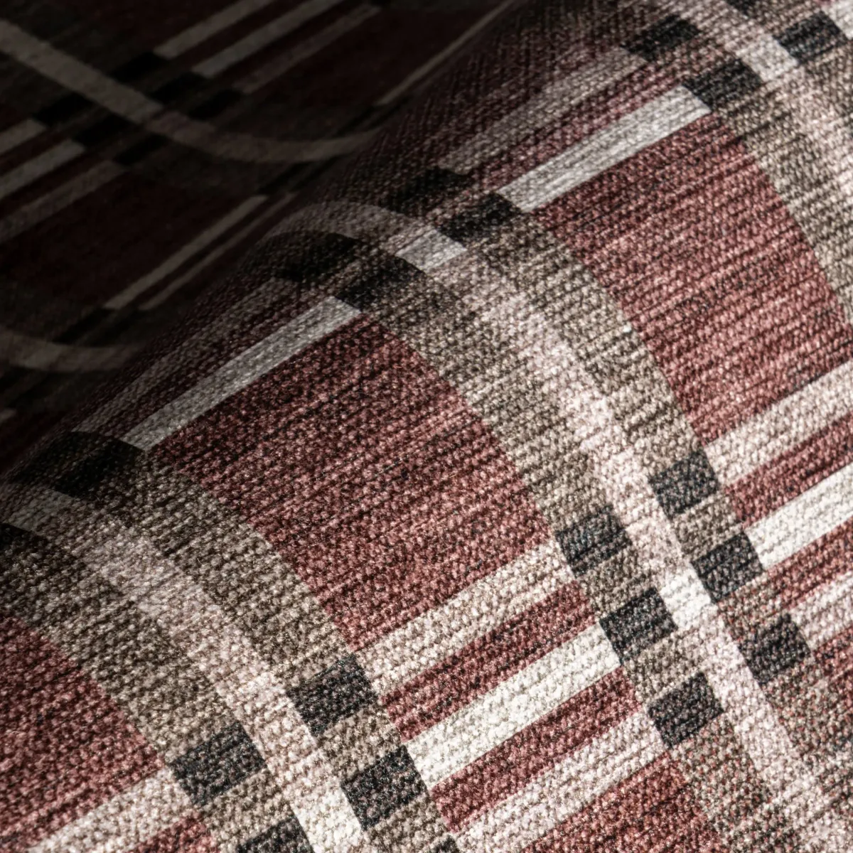 Sacha Plaid Spill Proof Washable Rug
