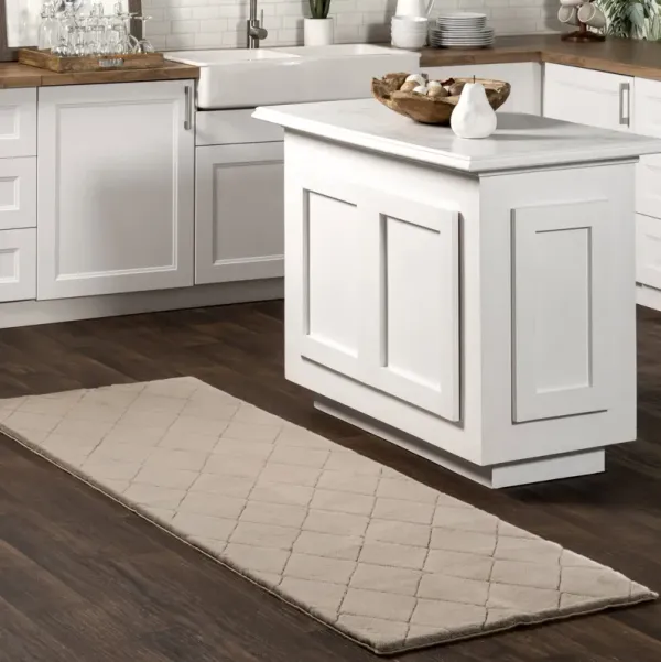 Jaylene Trellis Plush Cloud Washable Rug