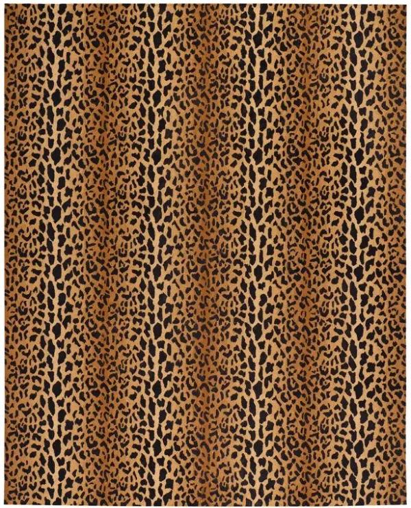 Leopard Hand Micro Hooked Wool Rug
