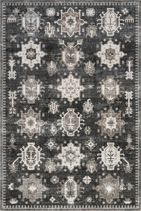 Brenda Hazy Heraldry Washable Rug