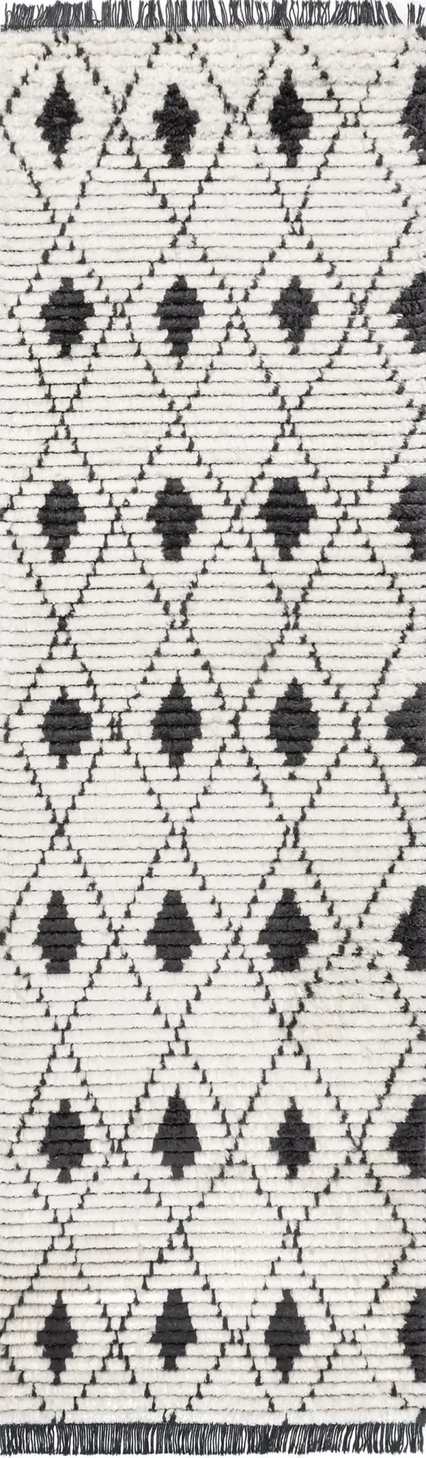 Harlequin Trellis Tasseled Rug