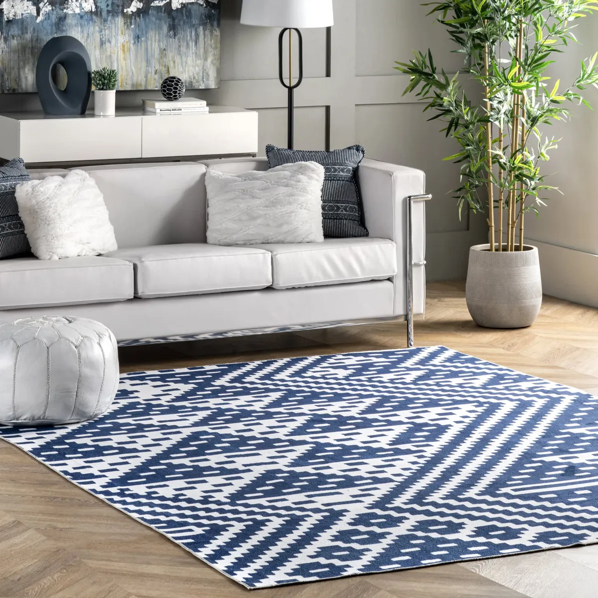 Alexis Trellis Washable Rug