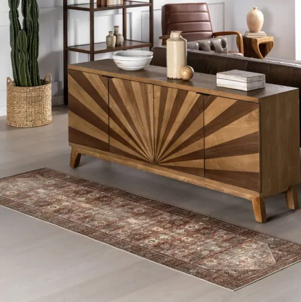 Birch Medallion Washable Rug