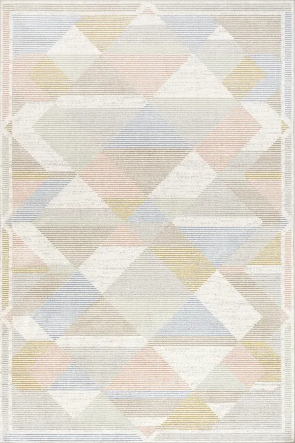 Azalia Washable Pastel Geometric Rug