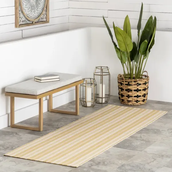 Ticking Stripe Handwoven Indoor/Outdoor Rug