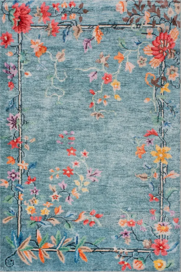 Azara Traditional Floral Washable Rug