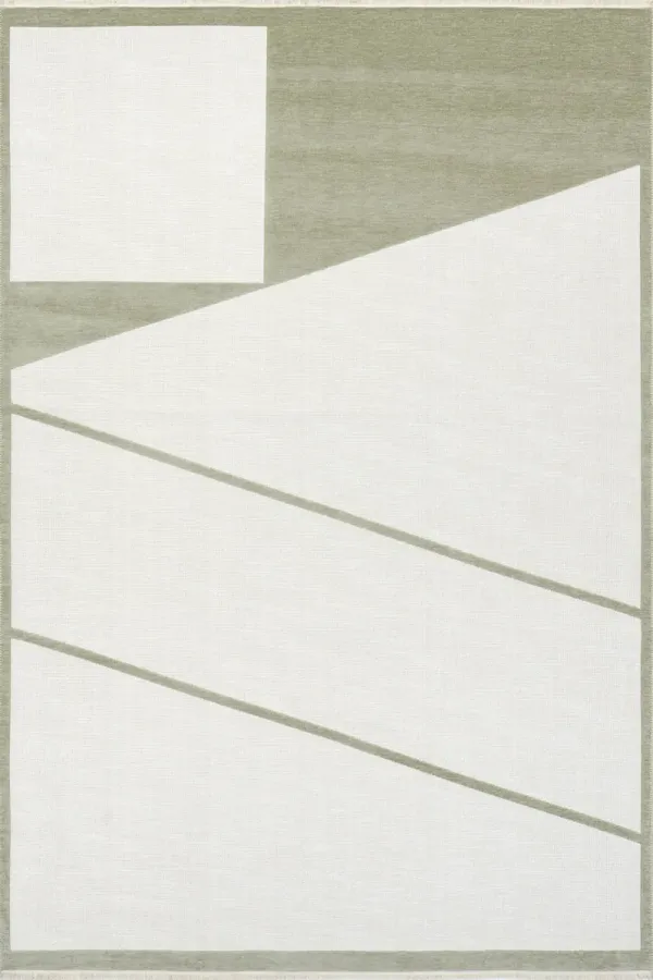 Katherine Geometric Fringed Reversible Washable Rug