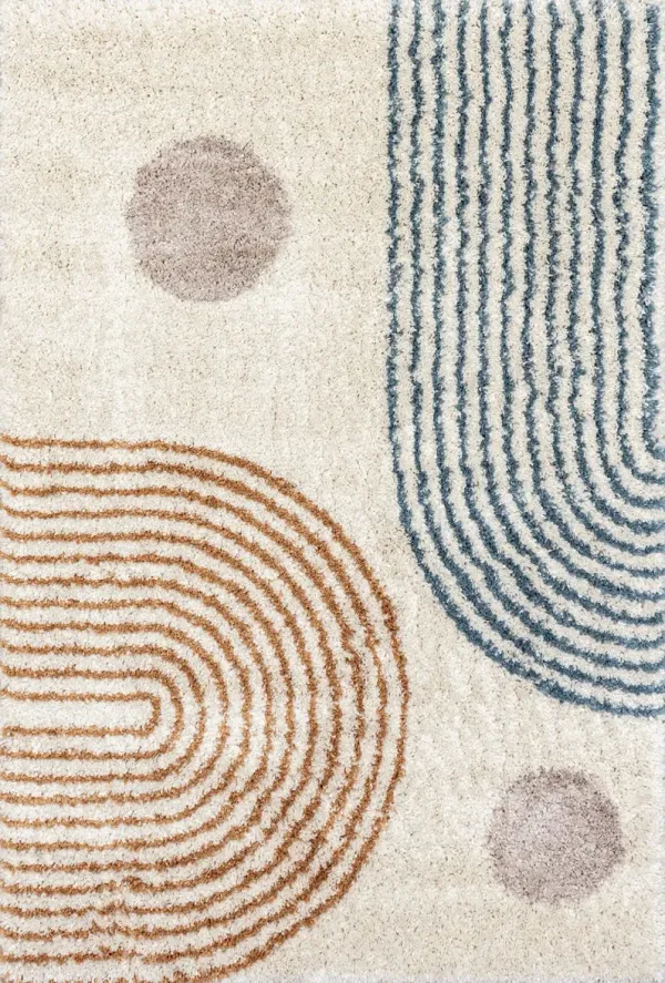 Hedda Retro Geometric Shag Rug