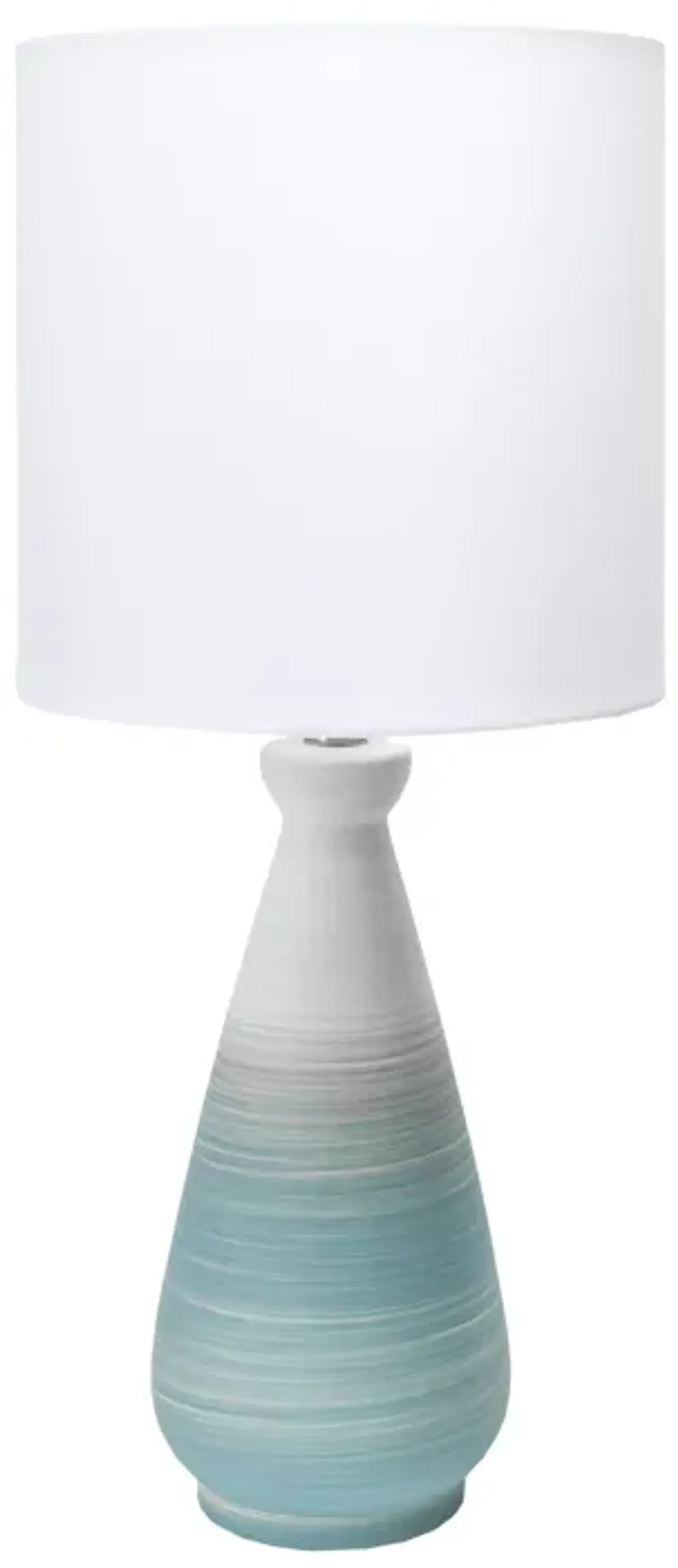 25-inch Ombre Ceramic Striped Flask Table Lamp