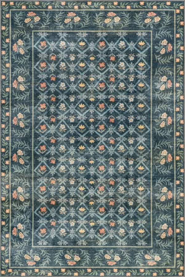 Meadow Floral Washable Rug
