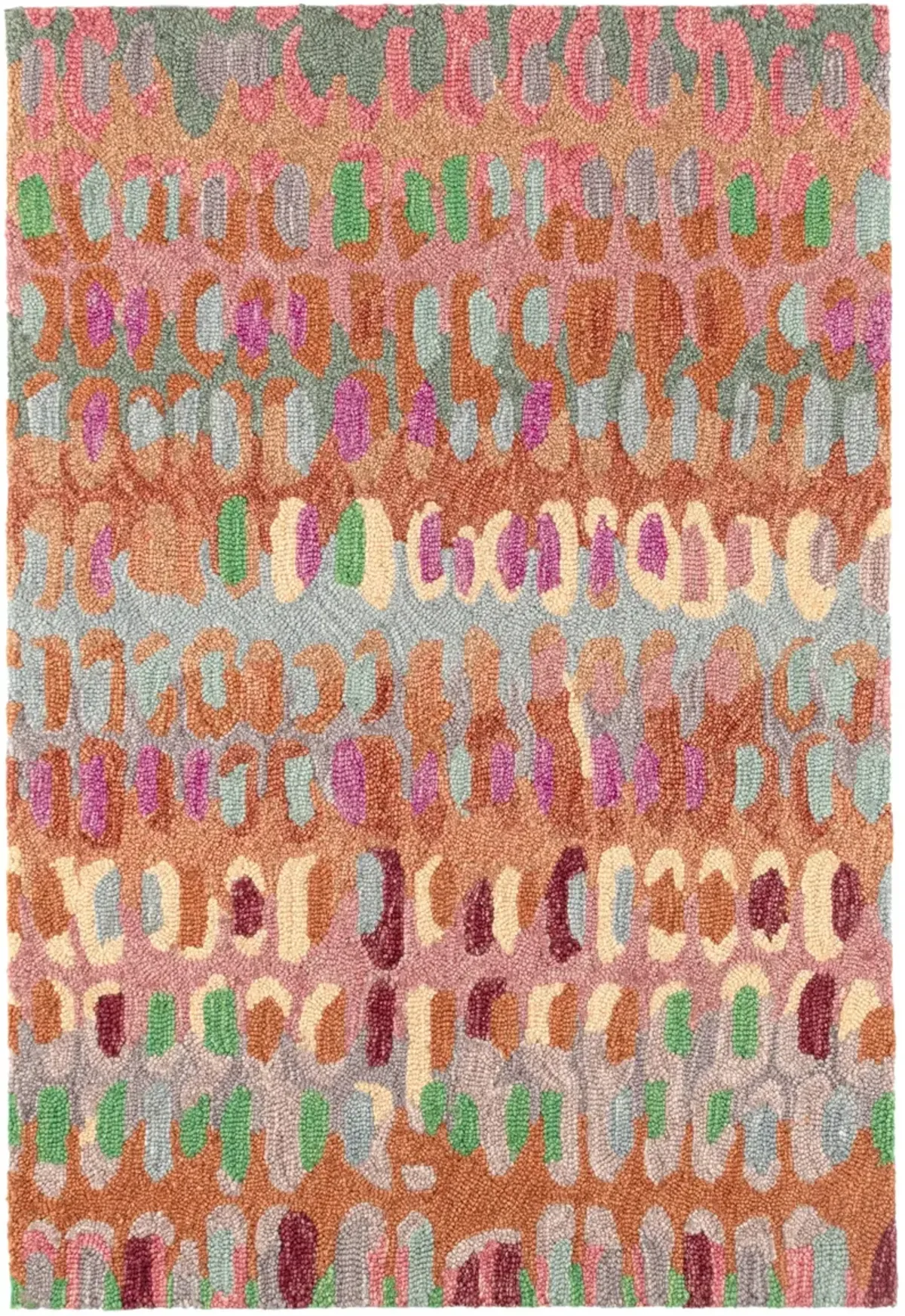 Paint Chip Hand Micro Hooked Wool Rug