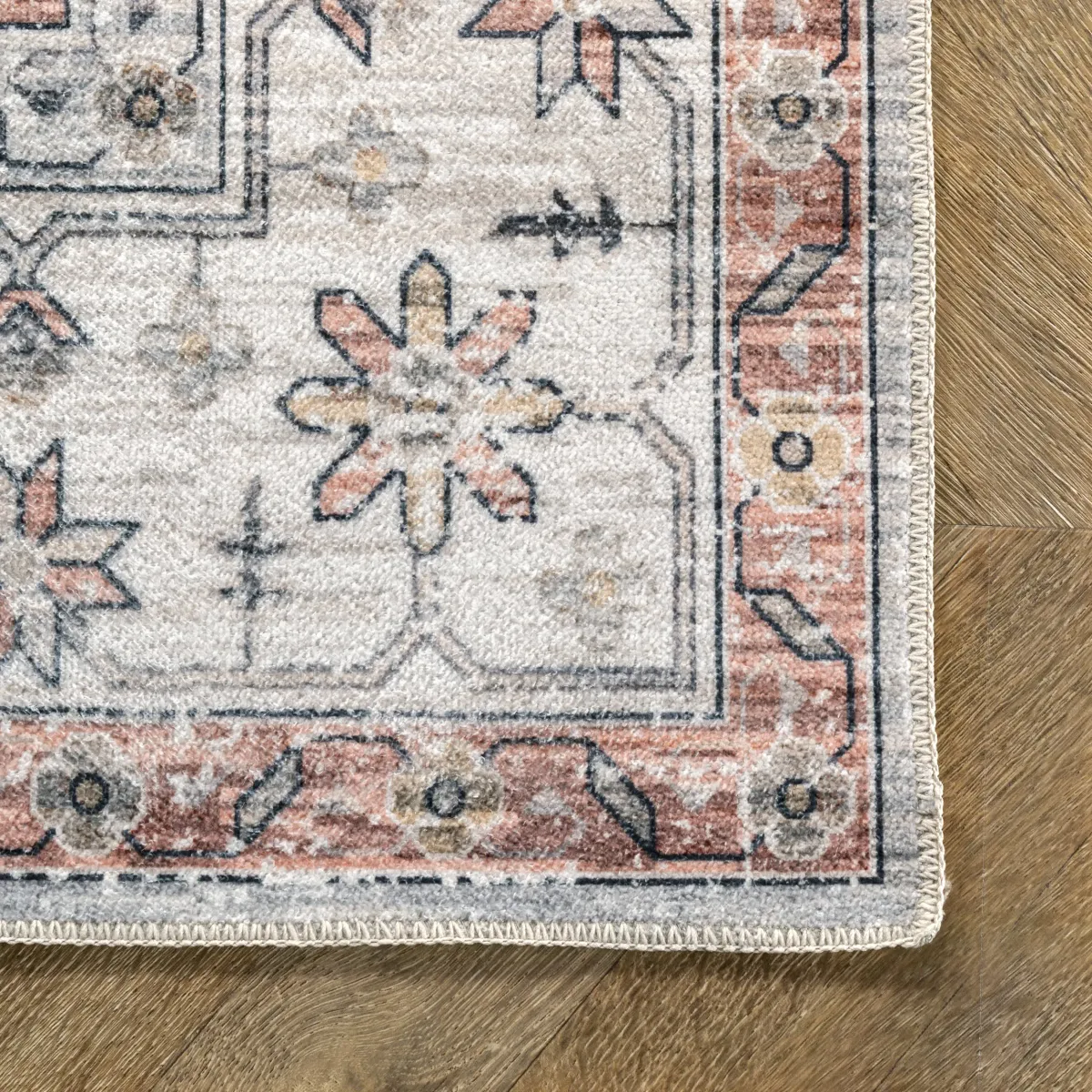Francis Cartouche Medallion Washable Rug