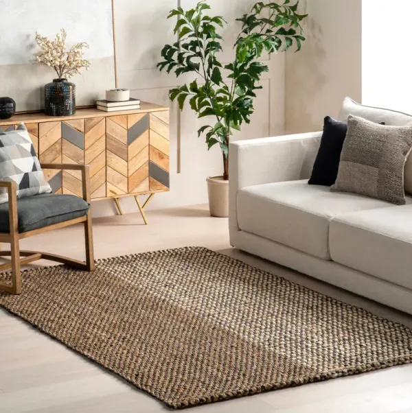 Rooney Geometric Chunky Jute Rug