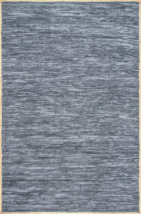 Solid Leather Flatweave Rug
