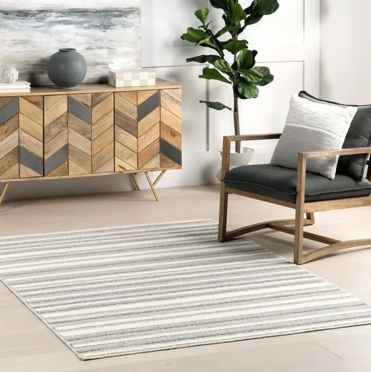 Sonja Striped Washable Rug