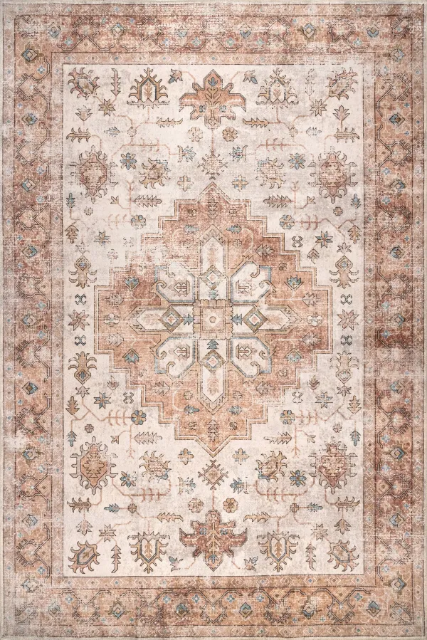 Mara Medallion Washable Rug