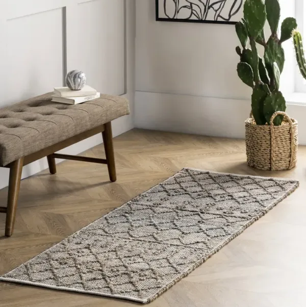 Textured Modern Trellis Rug