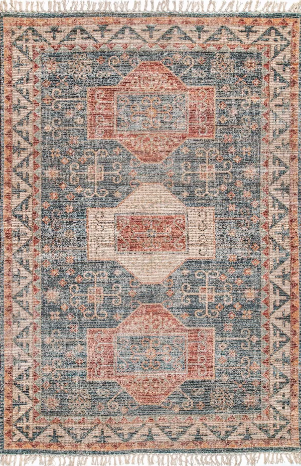 Cartouche Medallion Tassel Rug