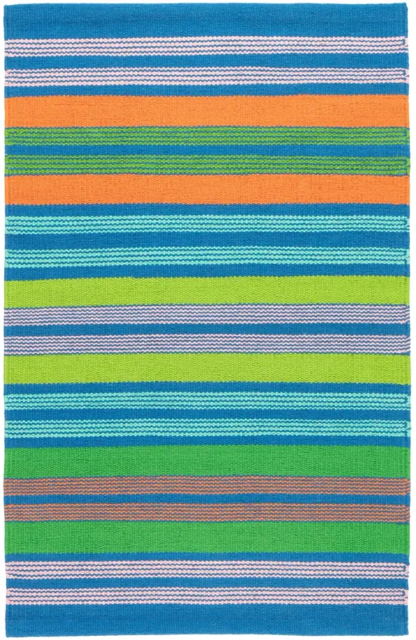 Wavy Stripe Handwoven Cotton Rug