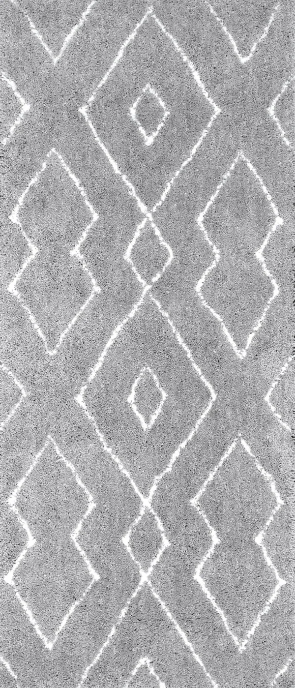 Double Diamond Lattice Shag Rug