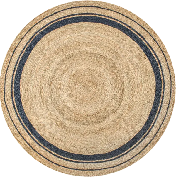Jute Braided Saturn Border Rug