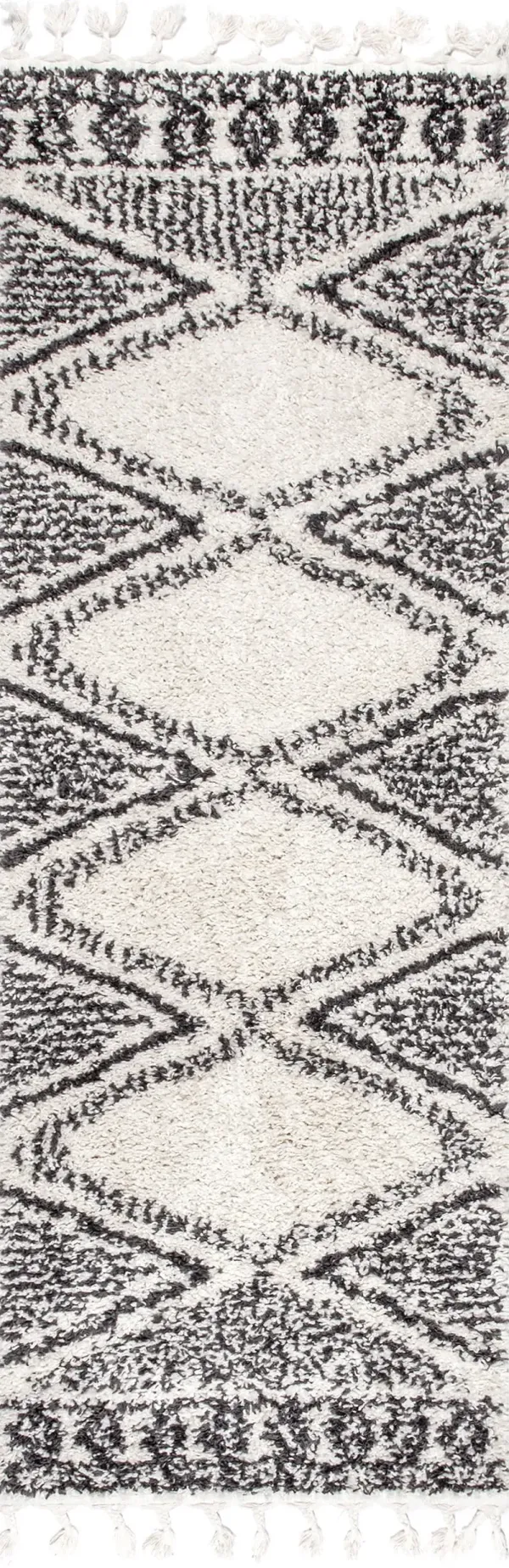 Diamond Lattice Tassel Rug