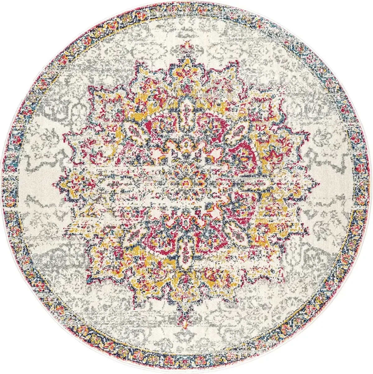 Sunny Wildflower Medallion Rug